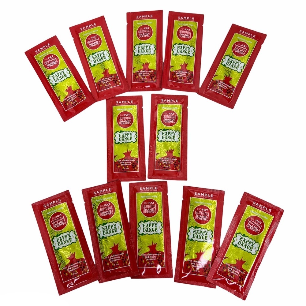 PERFECTLY POSH Big Fat Yummy Hand Creme Happy Dance Samples 12 Packets Vegan